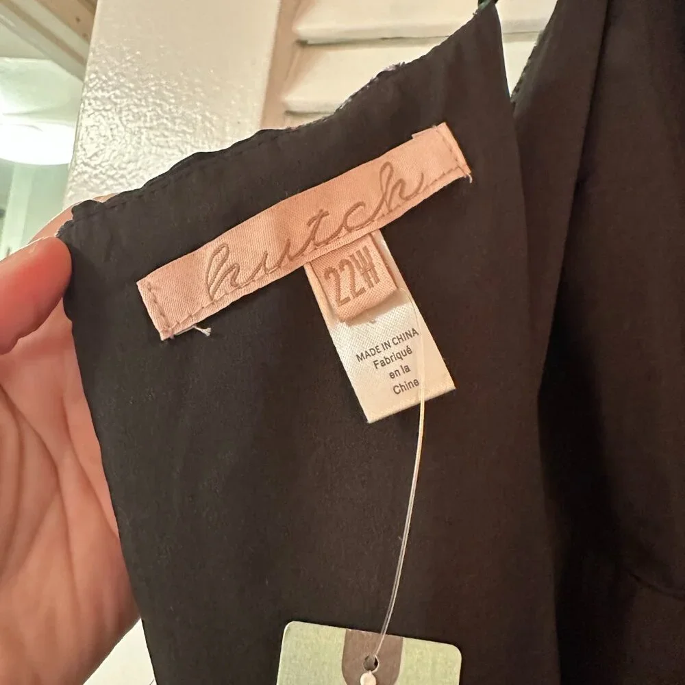 Anthropologie Red & Black Floral Velvet Wide Leg Jumpsuit Size 22, New with Tags - Picture 7 of 9